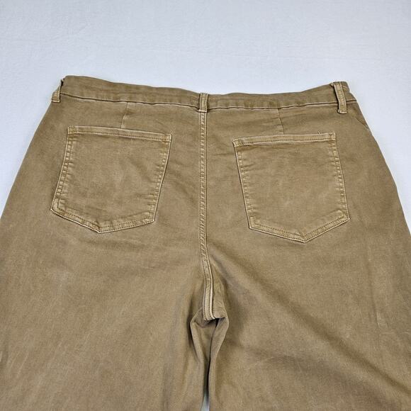 Kut From The Kloth Meg High Rise Wide Leg Jean Womens 18 Ankle Pant Toffee Camel - Picture 9 of 16